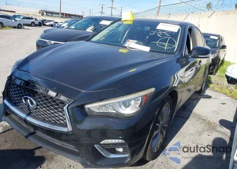 2018 Infiniti Q50 3.0T Luxe z USA, uszkodzony, nr VIN JN1EV7AP9JM350848